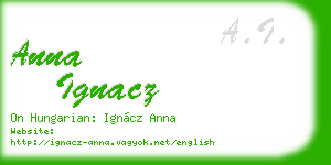 anna ignacz business card